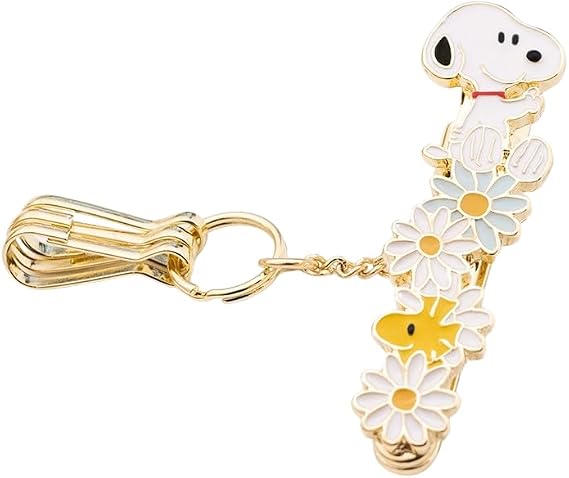 Three Carat 3carat PEANUTS Bag Key Clip Mini Snoopy and Daisy Woodstock Key Clip Keychain Bag Charm Snoopy Goods
