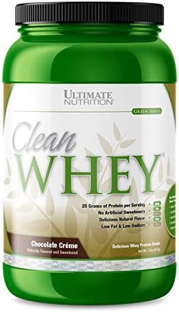 Ultimate Nutrition Clean Whey Protein Blend, Chocolate Creme, 2 lb | 25g Whey Protein Blend Per Serving, Naturally Sweetened With Stevia, Low Fat, Low Sodium, No Added Sugar, Lean Muscle Growth