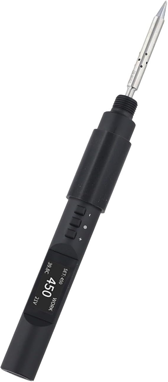 Digital Soldering Iron TS101/PTS200 for PINE64, 121W Fast Heat Up, for Auto-Sleep Function, 0.96 Inch for OLED Display, Black