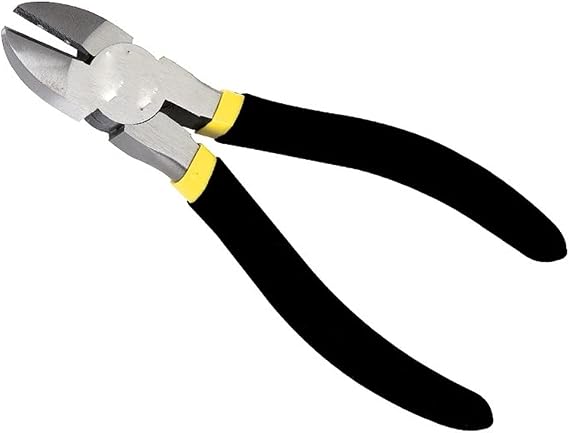 Diagonal Pliers Black Double Plastic Handle 6-inch Nozzle Pliers Cutting Pliers Spring Pliers, Diagonal Pliers