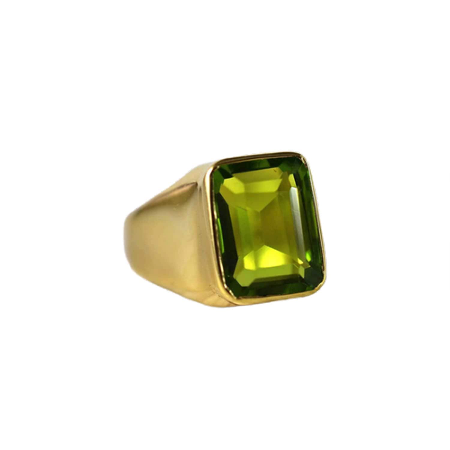 peridot ring, yellow gold plating, 925 sterling silver, peridot men's ring, statement ring, gemstone ring, father's day gift ring, anniversary gift ring, birthday gift ring, wedding ring