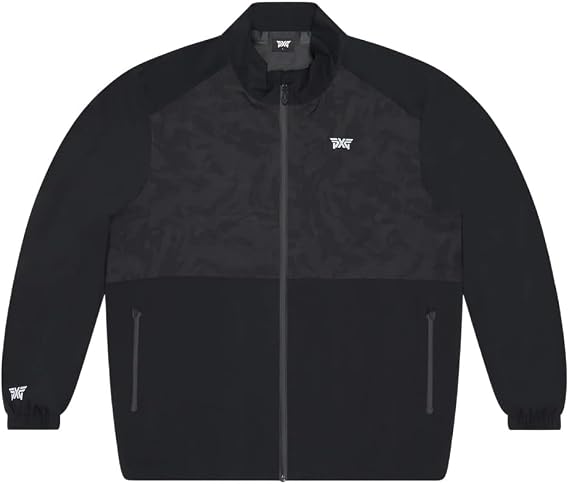 PXG Men Fairway Camo Rain Golf Jacket Black - FW25 X-Large