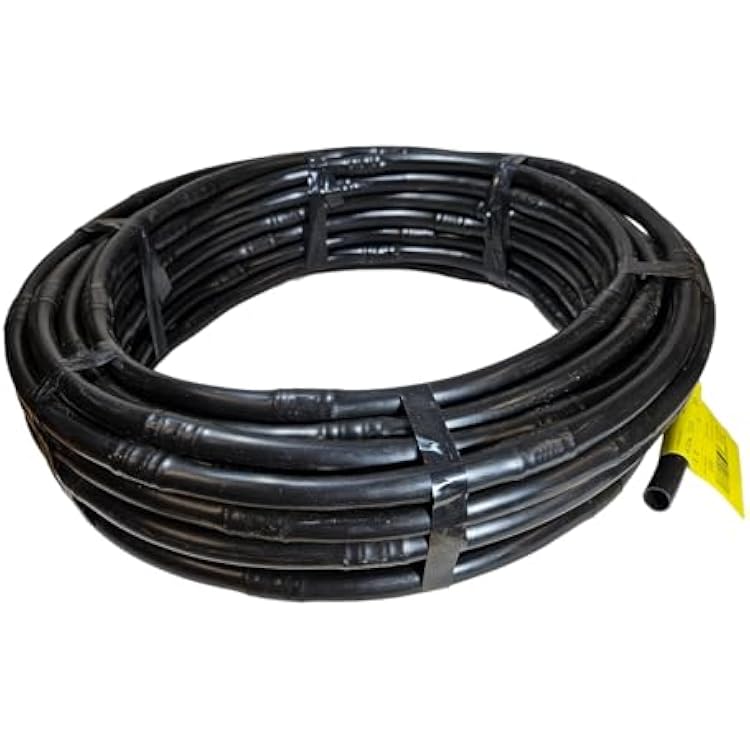 Dripworks Drip Irrigation Tube 100 Roll, Black 12 Drip Emitter Tubing 9 Spacing, Low Density Polyethylene LDPE
