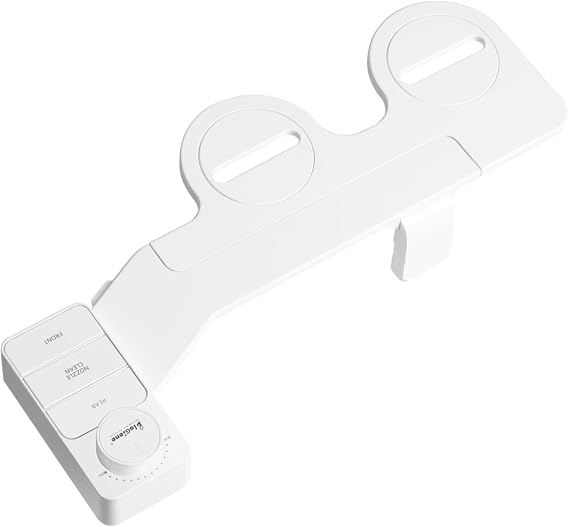 Bidet Attachment with Self-Cleaning, Dual Nozzle, Non-Electric Bidet Attachment for Toilet Seat, Adjustable Water Pressure, Rear and Feminine Wash (White). BG5200-DW