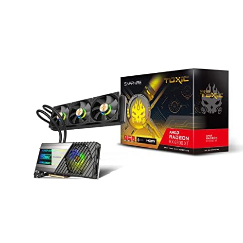 Sapphire 11308-13-20G Toxic AMD Radeon RX 6900 XT Liquid Cooled PCIe 4.0 Gaming Graphics Card with 16GB GDDR6