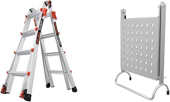 Little Giant Velocity, M13, 13 Ft, Multi-Position Aluminum Ladder, Type 1A, 300 lbs Weight Rating and Little Giant Cargo Hold, Ladder Accessory, Fabric