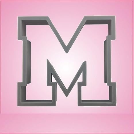 Varsity Letter M Cookie Cutter 3 Inch (Plastic)