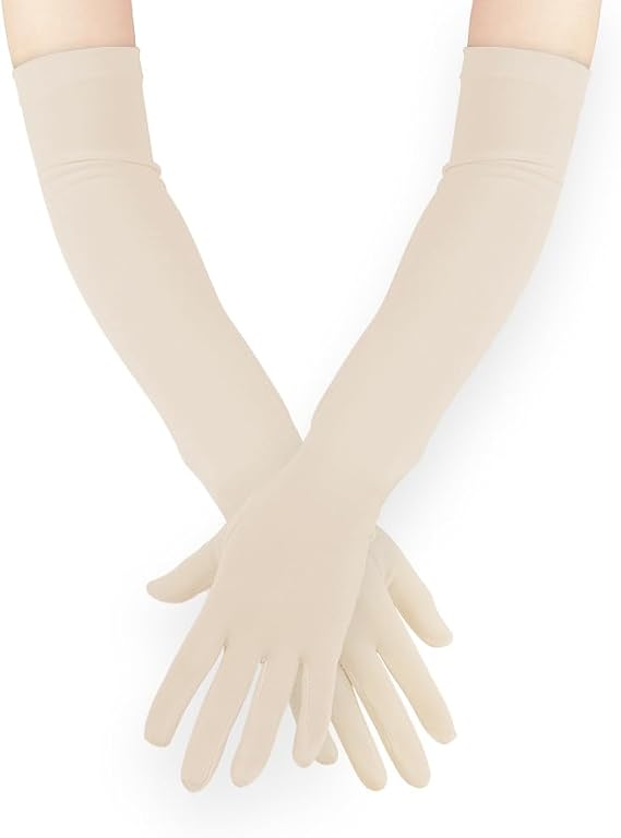 Driving Gloves Women with UV Protection for Sun Protection Long Touchscreen Friendly Full Finger Arm Cover for Summer Driving