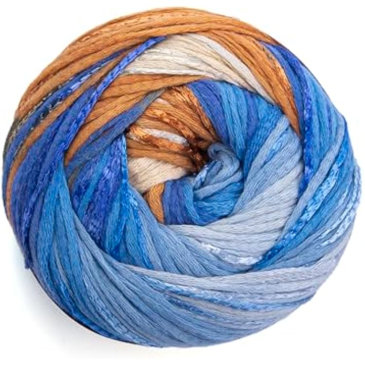 YarnArt Symphony Dream Cotton Yarn -%80 Cotton%20 Viscose Rainbow Multicolor Crochet Knitting Yarn - Suitable for All Blouses, Dresses, Shawls, Bags, Hats - 273 Yards, 3.52 Oz 1 Skein 3101
