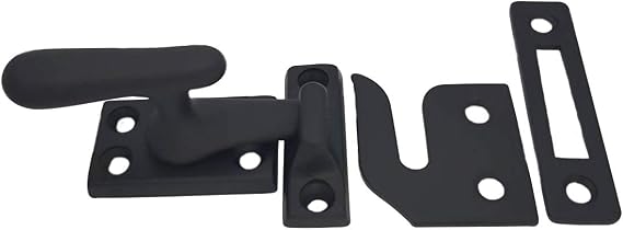 QCAA Solid Brass Casement Fastener Window Lock, Small, Oil Rubbed Bronze, 4 Pack