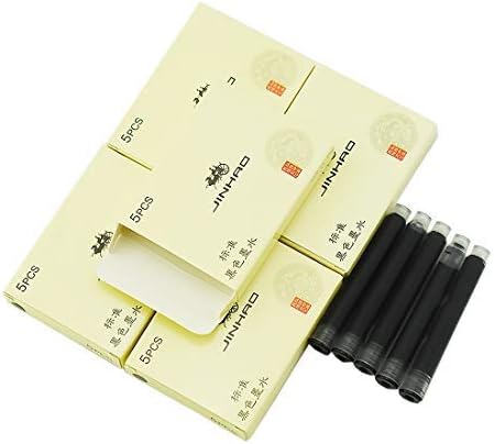 30 PCS Jinhao Fountain Pen Black Ink Cartridges 2.6mm Bore Diameter