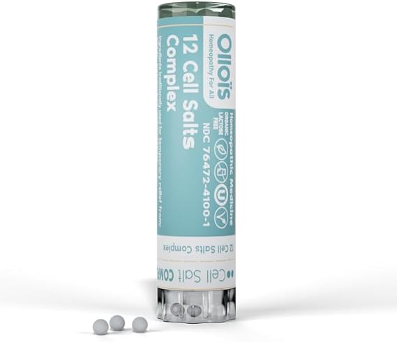 OLLOIS Cell Salts 12 Complex - Lactose-Free, Vegan and Organic Kosher Compliant Salt - 1 Pack (80 Pellets)