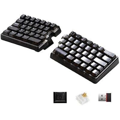 Lite Wireless Split Keyboard Mechanical Keyboards - Tactile Switches, RGB, Foam, Hot Swappable, Compact 60% Layout, PBT Keycaps Programmable for Mac & Windows Black