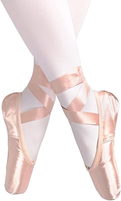 Professional Ballet Pointe Shoes Ladies Dance Shoes with Ribbons for Women Girls Child Satin Ballet Shoes
