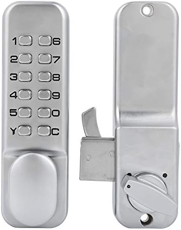 1?11 Digitals Mechanical Password Door Lock Set, Zinc Alloy Sliding Swing Password Combination Keyless Entry Door Lock for Home, Office (Need a Door Frame if Installed on Glass
