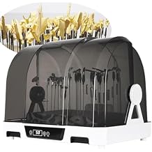 Model Paint Dryer,200w Airbrush Spray Booth Kit, Electric Airbrush Drybooth with LCD Screen, Drying Time Temperature Control, Large Capacity Spray Painting Dryer with Dust Cover