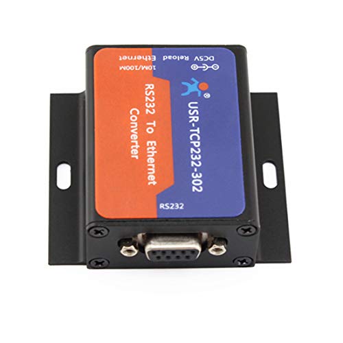 Single Port Serial Server RS232 RS485 RS422 Serial to Ethernet Converter DC 5V Transparent Transmission Between RS232RS485RS422 Ethernet Serial Data Communication Device TCP232-302 RS232 Port
