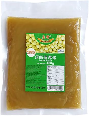 Honor Assorted Paste | Authentic Sweet Filling for Mooncakes, Pastries & Desserts | 400g-500g (Lotus Paste 400g)