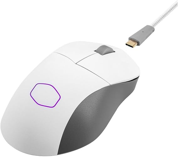Cooler Master MM731 Wireless Gaming Mouse White Adjustable 19,000 DPI Palm | Claw Grip 2.4GHz | Bluetooth PixArt Optical Sensor Ultra Weave Cable PTFE Feet RGB Lighting MM-731-WWOH1