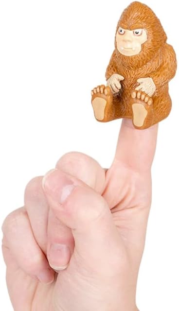 Archie Mcphee Bigfoot Finger Puppets - Bulk Box, 2-inch Length, Soft Vinyl, Multicolor, 13095