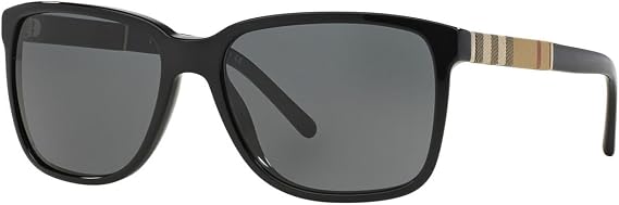 BURBERRY BE4181 3001/87 Black BE4181 Square Sunglasses Lens Category 3 Size 58m