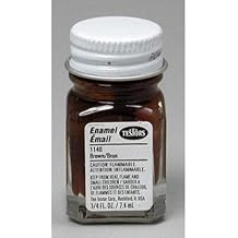 TESTOR Enamel Paint, Glass Bottle, 1/4 oz, Brown