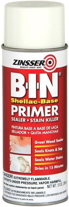 Zinsser 60 Pack of 13 oz 01008 White, B-I-N Shellac Base Interior/Exterior Primer/Sealer