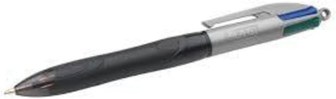 BIC Grip Pro, 4-color ballpoint pen, single pack, ideal for office, home, office or school