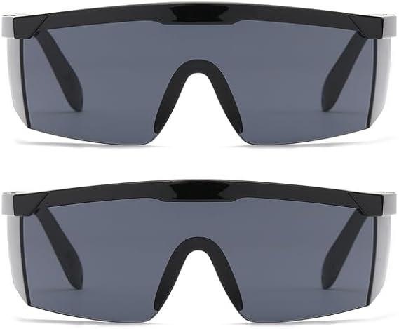 OWL Safety Glasses for Men with Scratch Free, Anti-Fog UV400 Polycarbonate Lenses - Lightweight Frame Adjustable Arms- 2 Pack