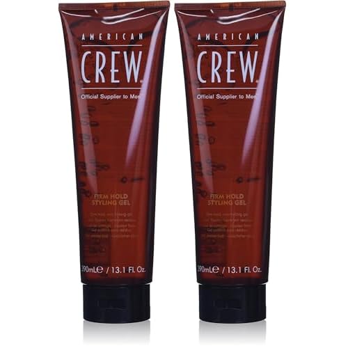 American Crew Mens Hair Gel, Firm Hold, Non-Flaking Styling Product, 13.1 fl oz Pack of 2