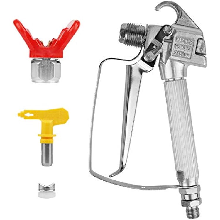 Airless Paint Spray Gun,3600PSI High Pressure Airless Spray Gun with 517 tip Swivel Joint.