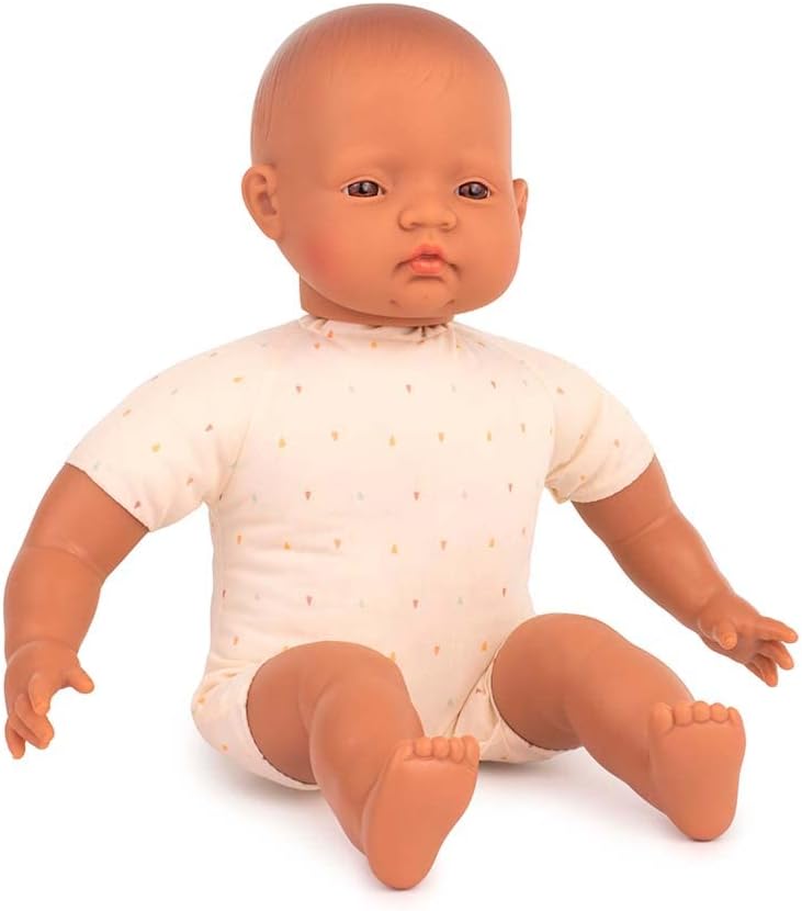 Miniland Doll 15 34 Soft Body Hispanic Polybag - Made in Spain, Anatomically Correct, Quality