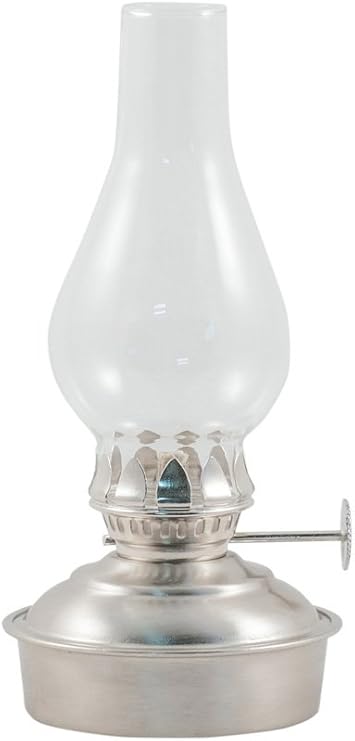 Vermont Lanterns Brass Mini Small Oil Lamp 6.5" (Pewter)