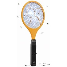 Electric Fly Zapper, Fly killer with Protective net Layer, Electric Fly Swatter, Pest Control Mosquito and Insect Catcher Racket, Lightweight Handy Killer Racket for Indoor and Outdoor