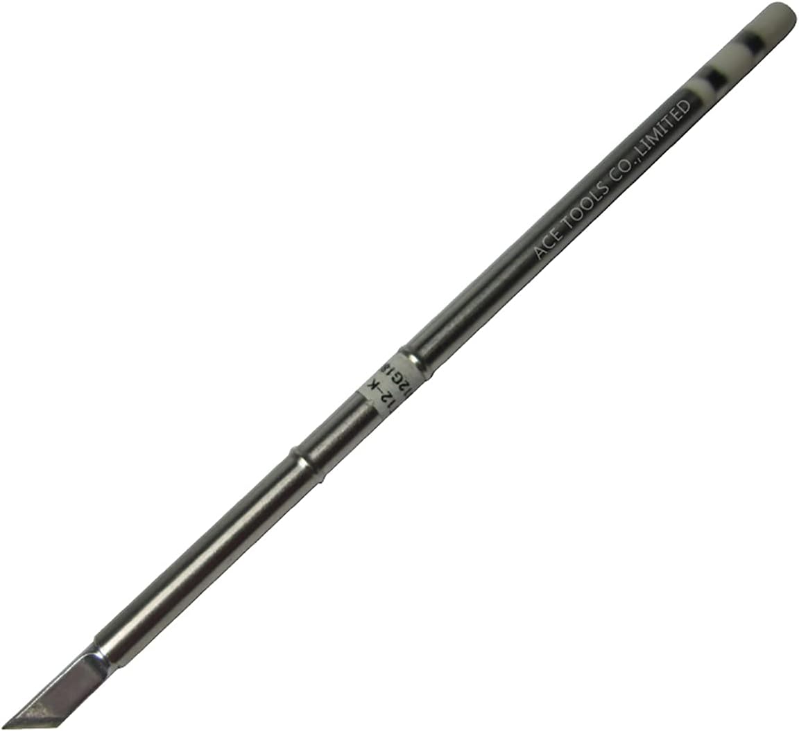ACE Brand Soldering Tips for FX-9501 FM-2028 FM-2027 FM-2021 FX-950 FX-951 FX-952 FM-202 FM-203 FM-204 FM-206 Solder Iron Tip 1, T15-K Middle Knife 4.7mm