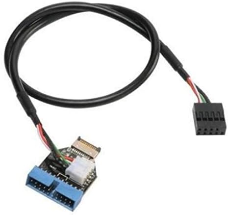 Akasa AK-CBUB38-40BK USB 3.1 Gen-2 Internal Connector to Gen-1 19-Pin Adapter Cable