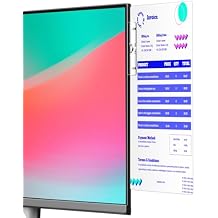 Crpich Acrylic Monitor Copyholder with Adhesive Magnetic Plate, Removable Memo Holder for Notes, Photos & Documents, Reusable Clip-On Paper Holder for Computer Monitor, Left/Right Side Mount