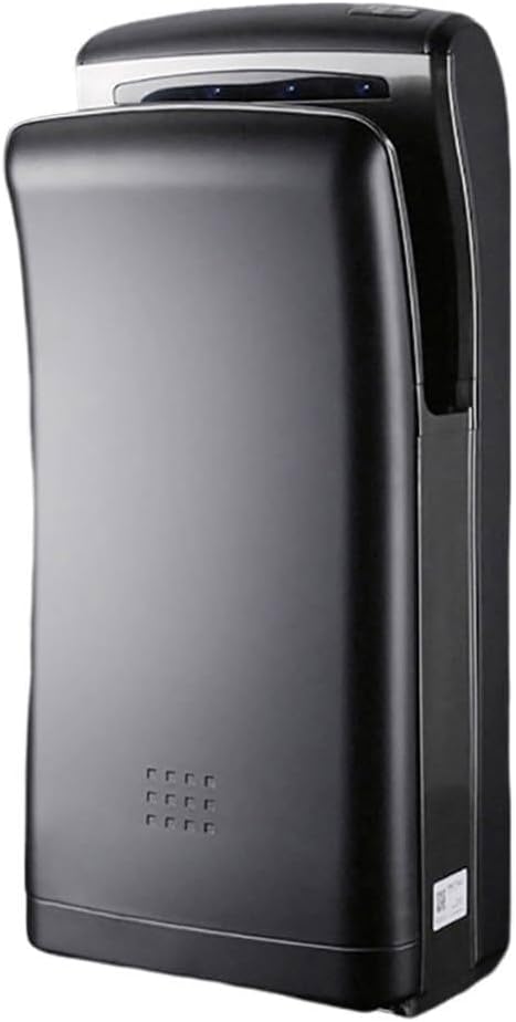 Automatic Hand Dryer with HEPA Filter, Vertical Electric Hand Dryer with Water Collection, Hot/Cold Air Switch, 5 Seconds to Dry, for Bathroom,Black