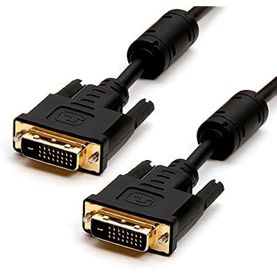 Cmple - DVI Cable 3ft, DVI to DVI Dual Link Monitor Cable Digital 241 Male DVI Cable for Gaming PC, Laptop, Projector, DVD, Monitor - Black