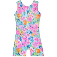 Leotards for Girls Gymnastics Toddler Dance Biketards Mermaid Unicorn Athletic Dance Wear Shiny Rainbow Blue Hotpink