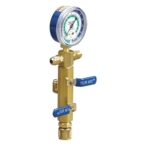 Yellow Jacket Single Manifold Gauge, 2 1/2 in Gauge 93853-1 Each