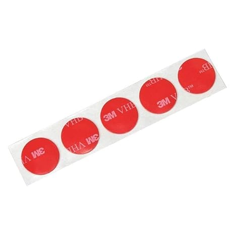 TapeCase VHB 4910 Clear Double Sided General Purpose Acrylic Tape, 40 Mil (1.02mm) Thick, 0.5 in Circle, 5 Circles/Pack-(1 Pack)