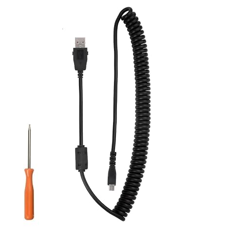 Compatible Nuance Dragon PowerMic 4 Microphone Cable - Easy to Replace Curly Cord (2.5'-5.5')