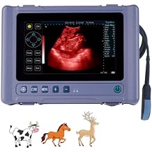 T1 Portable Pregnancy Test Ultrasound Machine 8-Inch Touch Screen Waterproof Handheld Device with 4.0MHz Probe for Veterinarians, Farmers, and Home Personal Use for Pigs, Sheep, Cattle, Horses, etc.