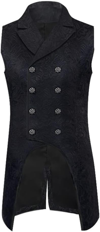Men's Victorian Vintage Suit Vest Gothic Steampunk Medieval Tailcoat Costume