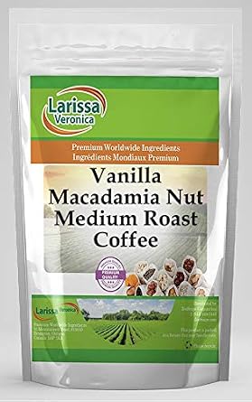 Vanilla Macadamia Nut Medium Roast Coffee (Gourmet, Naturally Flavored, Whole Coffee Beans) (4 oz, ZIN: 560125)