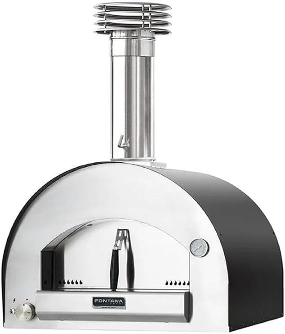 Fontana Forni Napoli Hybrid Fuel Pizza Oven 31-Inch in Gray