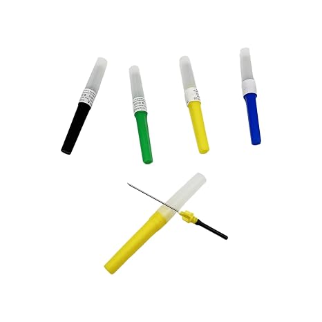 50Pcs Direct Insertion Blood Collection Needles,Collection Needle,Sterile Individual Packaging for Laboratories and Pets Veterinary (Black 22G 50pcs)