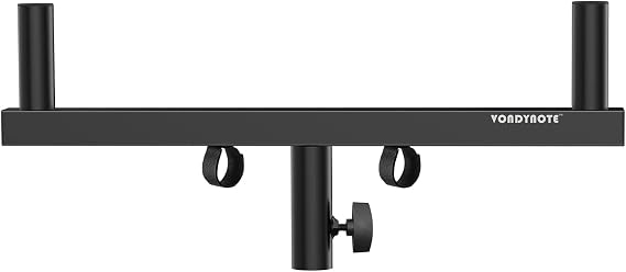 Vondynote Dual Speaker Mount Adapter, Single Pole Mounting Fork Bracket Bar