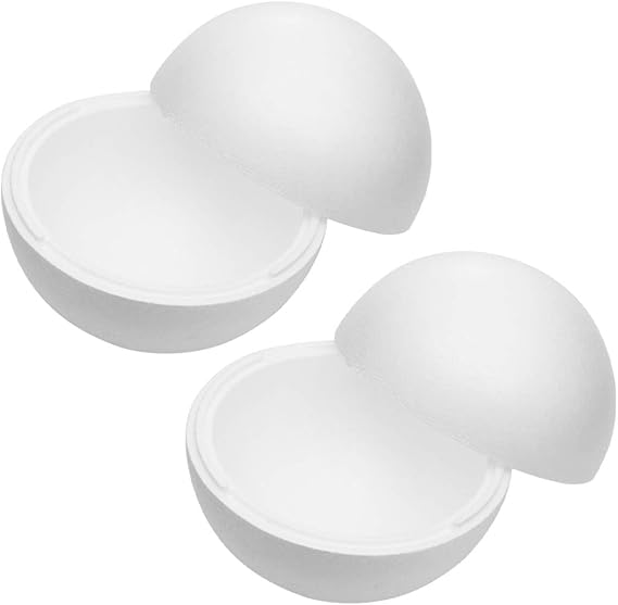 2PCS DIY Hollow Ball Supplies - White Polystyrene Balls (20CM) for Arts, Crafts, Weeding, Household, Party Decoration